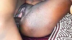 ebony babe bent over without condom