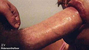 Beautiful Lips Suck and Tease Wet Cock Close Up