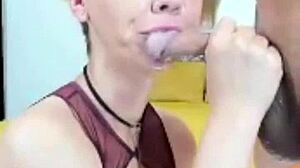 White girl loves sloppy deepthroat milkybabes 😘