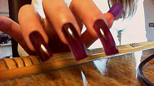 asmr long nails sexy hands video