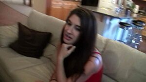 karina white rubs her pink slit as he pumps her pussy full of dick 😏