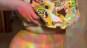 Joan Day Wears See Through Tights And Flaunts Curvy Body