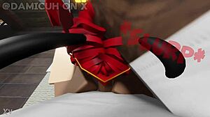 Femboy with fat ass sucks and grinds on cock!