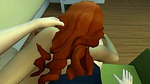 Detailed Sex with Redhead Slut Featuring Anal, Assfucking, Bent Over, Blowjob, Cowgirl, Doggystyle, Pussy, Riding, and Small Tits