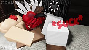 Femboy with fat ass sucks and grinds on cock!