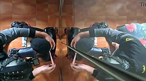 I am chairtied, and he fucks my face until cum in mouth.