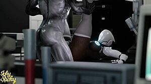 Huge Ass Female Robot Gets Plowed By Hung Alien Part 1