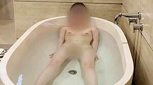 watch this japanese college student bathing in the bath