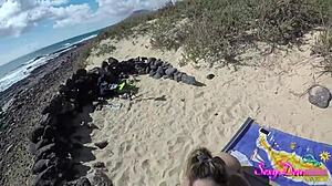 Sexydeas Rides on Beach POV Doggystyle