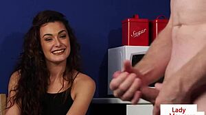 british office voyeur encourages sub to tug