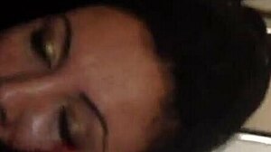 this bbw chats casually while enjoying the big black cock