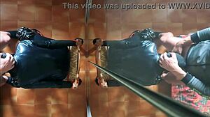 I am chairtied, and he fucks my face until cum in mouth.