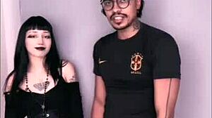 Pawg goth babe bent over for intense doggystyle fucking with big ass riding