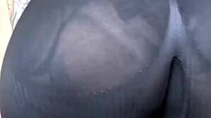 Milf Sheer Leggings Close-Up