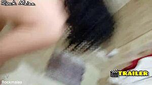 Submissive endures deep throat degradation, gagging and vomiting, then receives piss on her giant ass