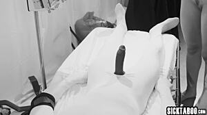 latina babe tries weird experiment with experienced woman