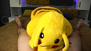 Blonde Amateur Swallows Cum in POV Deepthroat Parody