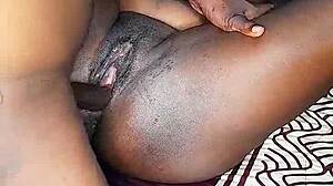 ebony babe bent over without condom