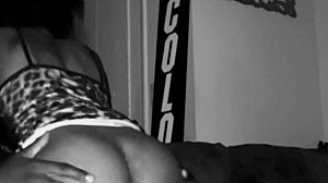 Amateur Couple in Lingerie Riding Big Black Cock to Wet Creampie