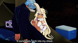 Tsunomaki Watame gets fucked hard in hentai game