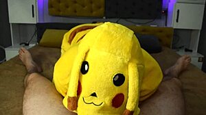 Blonde Amateur Swallows Cum in POV Deepthroat Parody