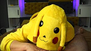 Blonde Amateur Swallows Cum in POV Deepthroat Parody