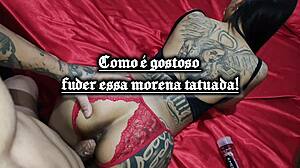 Tattooed Brunette Couple's Intense Unforgettable Fuck