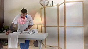 flexible nicole murkovski enjoys a sensual massage leading to a threesome with mmf action and cumshots