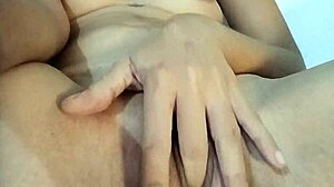 hot girl with wet creamy pussy getting fingered