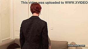 i love how mature redhead katy morlait gets anal fucked by big dick in condom