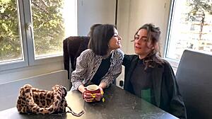 Crystal Sucks Cock in FFM Threesome