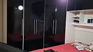 Blindfolded wife tricked into fucking husband's friend in bedroom