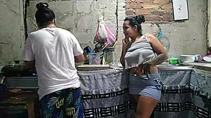 My horny neighbor woke up wanting hard fucking so I pounded her in the kitchen