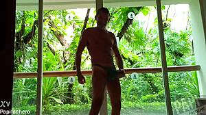 on vacation in cancun mexico pervy papifachero brought thongs to play