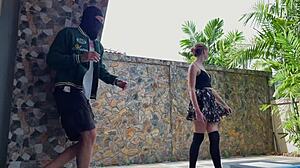 is that hottie in stockings getting tied up and tickled?