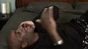 In a steamy ebony threesome, the babe gets pounded by big black cocks until orgasm.