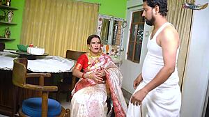 Desi Mallu Bhabhi Hardcore Fucks Servent At Home Dinning