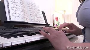 Erica From Fuckstudies Com Is Seductive Piano Teacher
