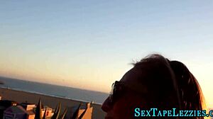 Blonde lesbians finger wet cunt