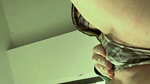 Crossdressing Morning Jerk Off On Pussy