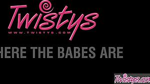 twistys - melisa mendiny masturbates to orgasm in beautiful pink lingerie