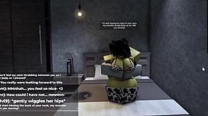 Roblox catgirl builds tension before giving in to sexy fun