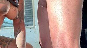 Pretty ebony pornstar sucks monster cock in braids. Passionate deepthroat compilation.