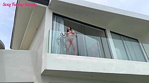 i'm the horny neighbor in sexy lingerie seducing a guy for sex. blowjob and fucking included.