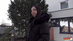 inked german cougar sara deluxe in first time casting