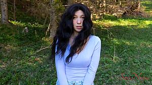 lost influencer temptingly agrees to suck my dick for freedom from the woods