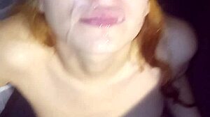 Cheating with wife's small-tits sister, condom off for facial