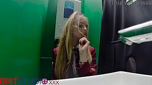 Gloryhole teen 18+ student sucks cock in uniform.