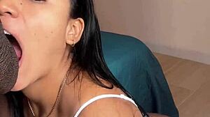 Sloppy Blowjob In Front Of The Camera While On Video Call With Her Husband -Amateur Couple- Nysdel
