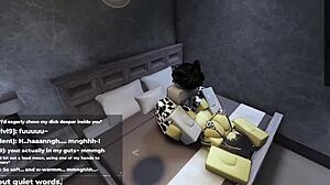 Roblox catgirl builds tension before giving in to sexy fun